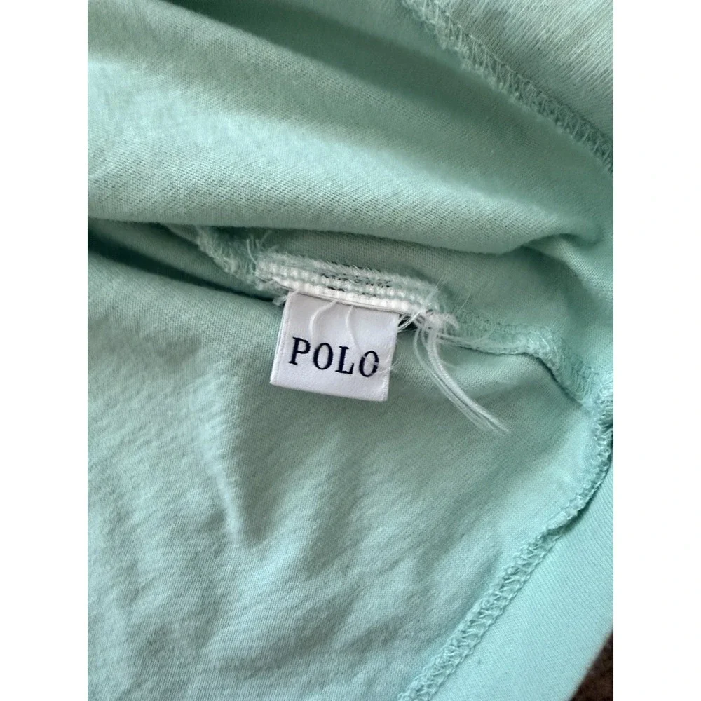 Polo Ralph Lauren T Shirt Men's XL Aqua Green Big Pony 3 Logo Short Sleeve Tee